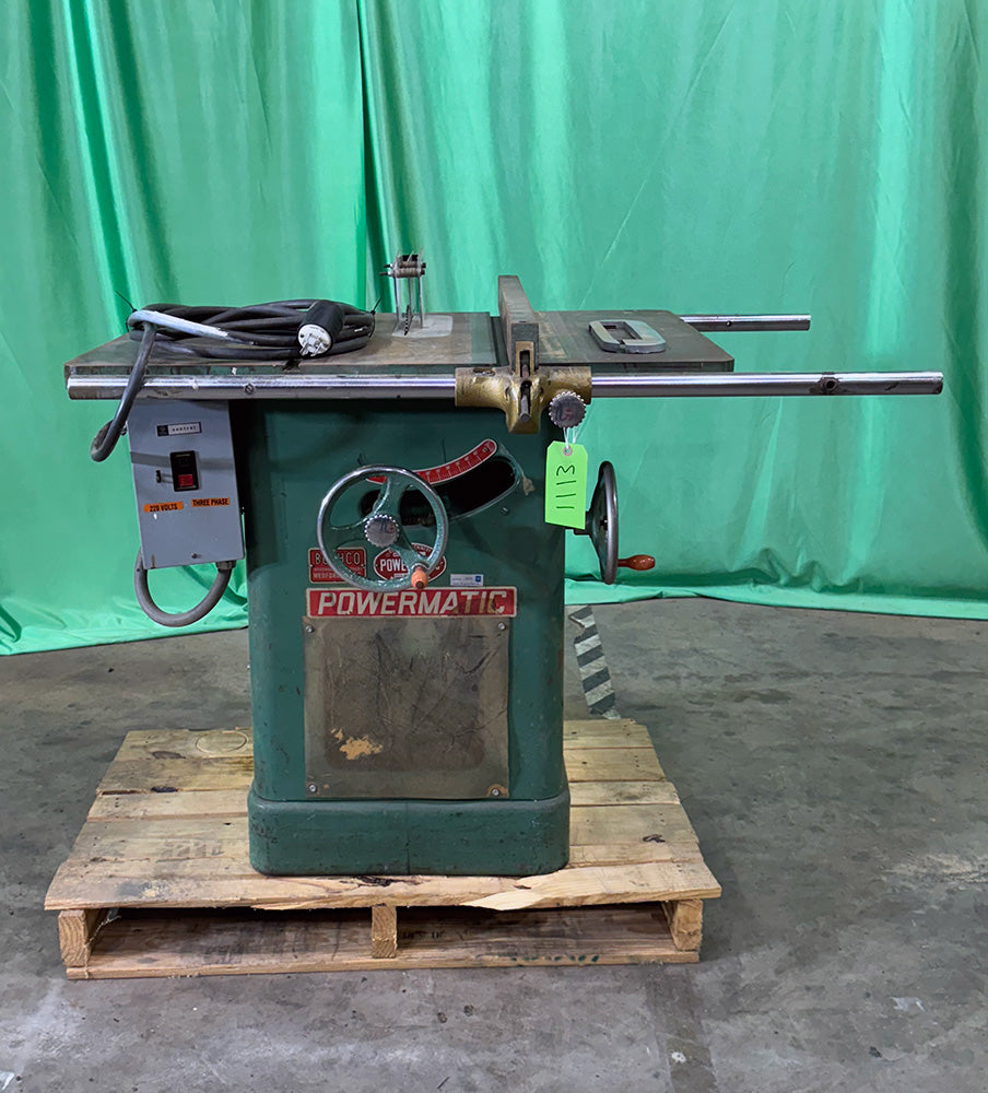 Used Powermatic Model 65 10" Tilting Arbor Table Saw