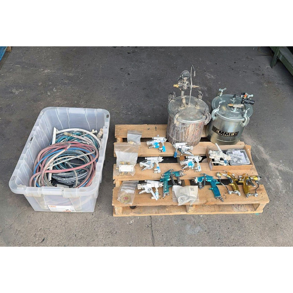 Used Lot of Kremlin (Sames) Spray Guns, Hoses and Tanks