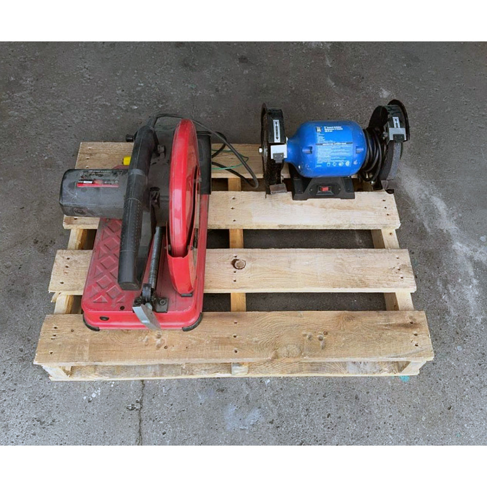 Used 2017 King Canada 14" Cut-Off Saw + Power-Fist 8" Bench Grinder Lot
