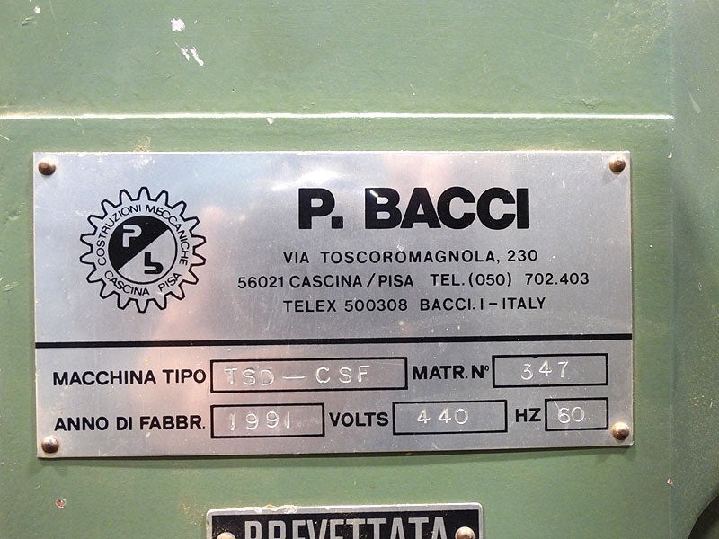 Used Bacci TSD-CSF European Double End Tenoner