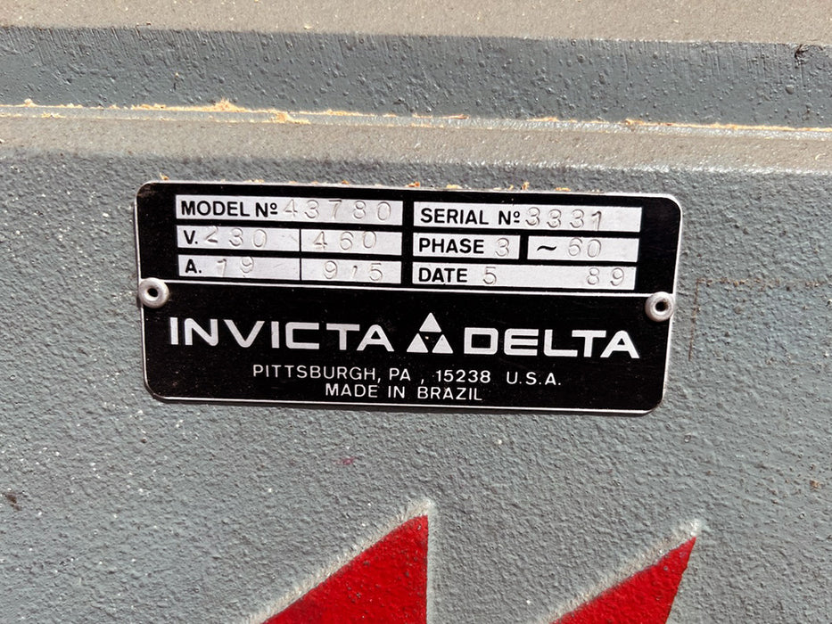 Used Invicta Delta model 43780 Shaper