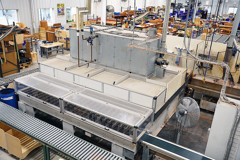 Used VENJAKOB "VENFLOW" STAINING LINE AND FLOW COATING MACHINE (2015)