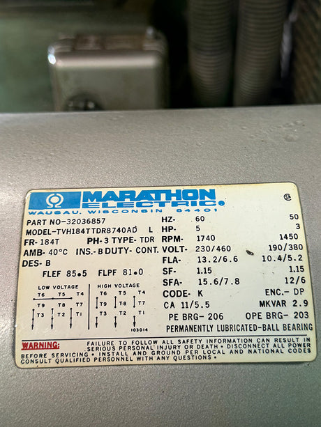 Used Ingersoll Rand T30 242-5N Vertical Air Compressor