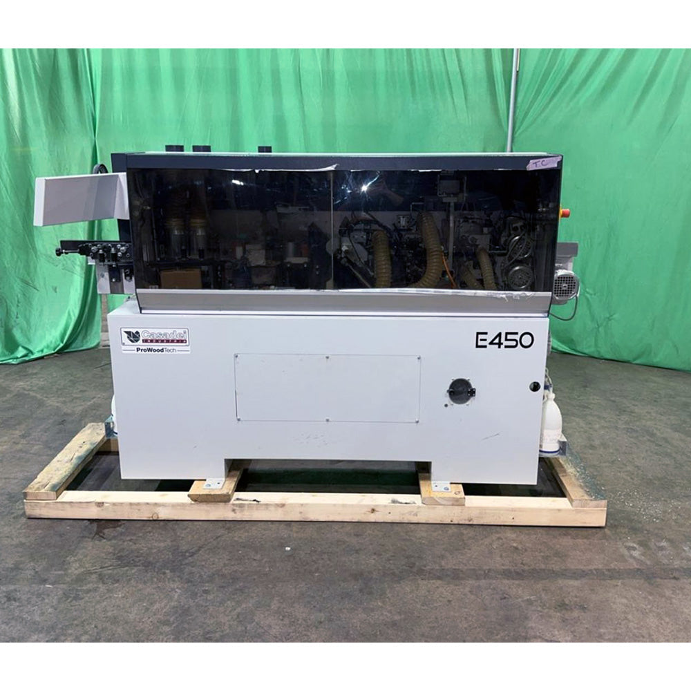 Used 2022 Casadei E450 PM Automatic Edgebander (with Vertical Radius End Trim)