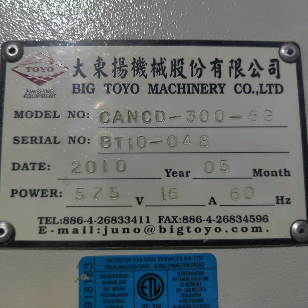 Used 2010 Cantek/BigToyo Sprayer/ Graco Airless Refit Linear Spray Line