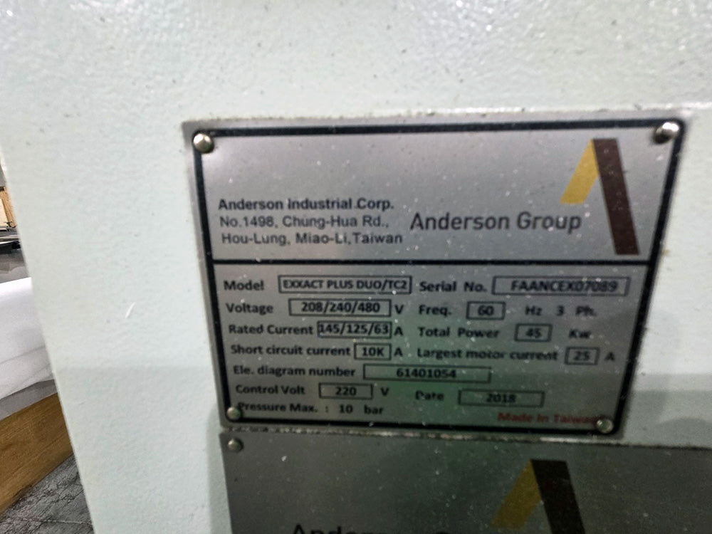 Used Anderson CNC Router - Exxact Plus Duo TC2
