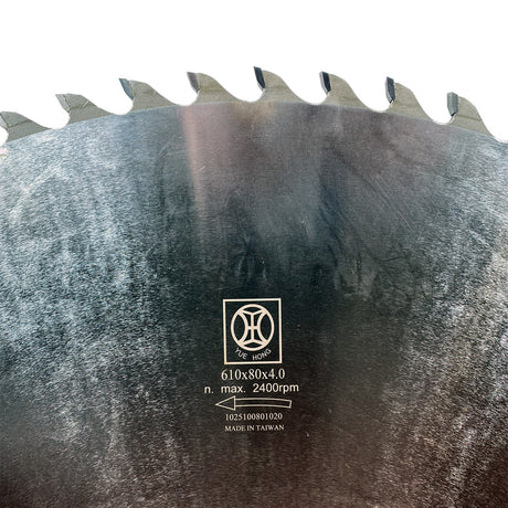 24 Inch Cut Off Saw Blade 80T x 1 Inch Bore 4mm Kerf