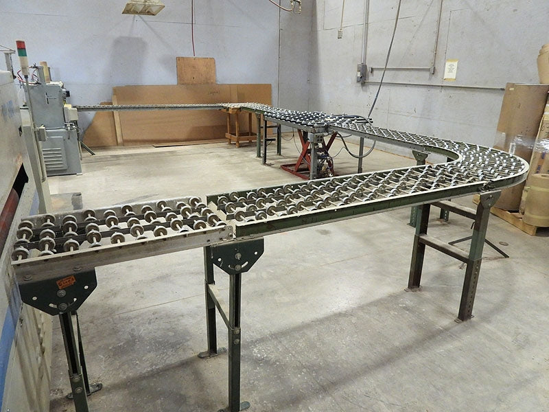 Used Roller Skate Conveyor and Scissor Lift