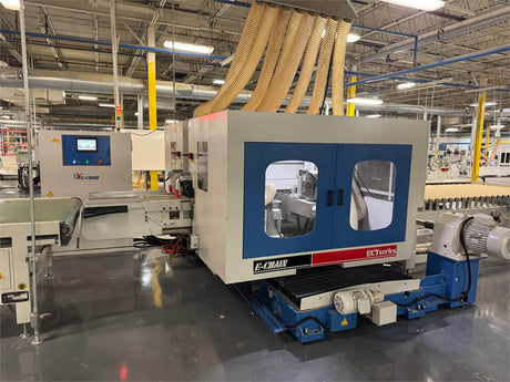 Used 2019 E-Chain ECT Series Angular Double End Tenoner Line