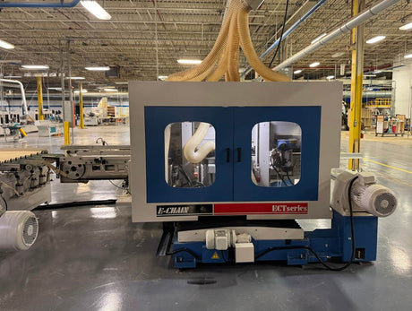 Used 2019 E-Chain ECT Series Angular Double End Tenoner Line