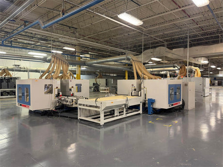 Used 2019 E-Chain ECT Series Angular Double End Tenoner Line