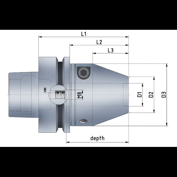 ETP Hydro-Grip Compact -1" HSK63F