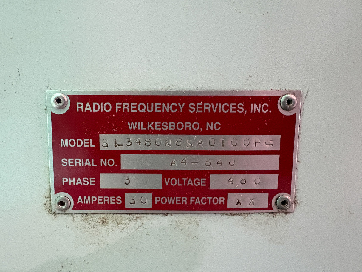 Used RFS "SL3460" Radio Frequency Slant Edge Gluer