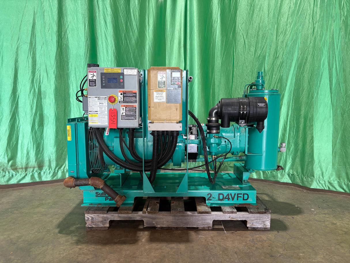 Used 2015 Sullivan Palatek D4-25 VFD Screw Air Compressor