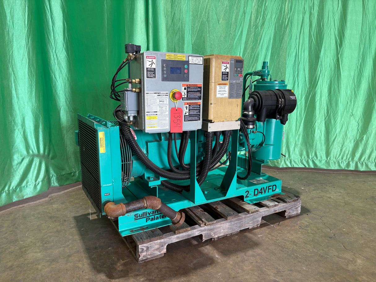 Used 2015 Sullivan Palatek D4-25 VFD Screw Air Compressor