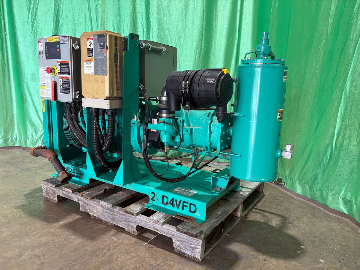 Used 2015 Sullivan Palatek D4-25 VFD Screw Air Compressor
