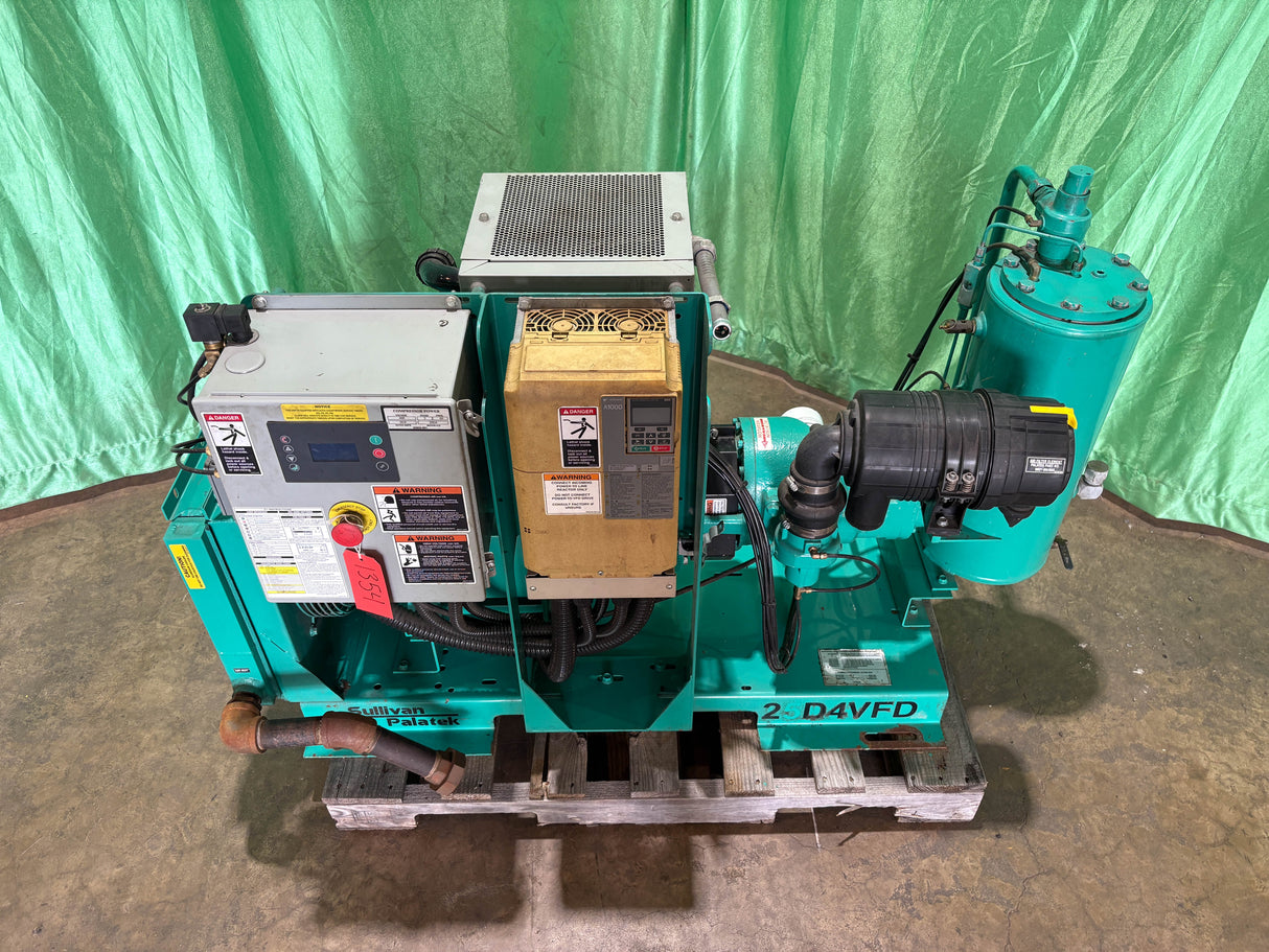 Used 2015 Sullivan Palatek D4-25 VFD Screw Air Compressor