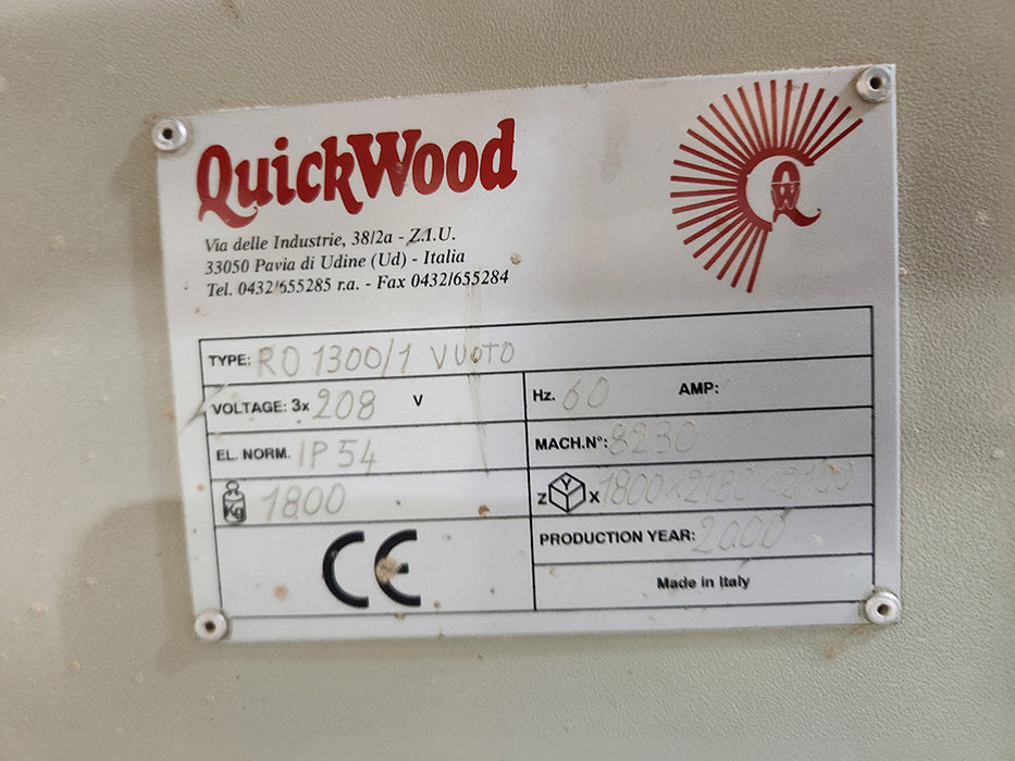 Used 2000 Quickwood Pro 1300