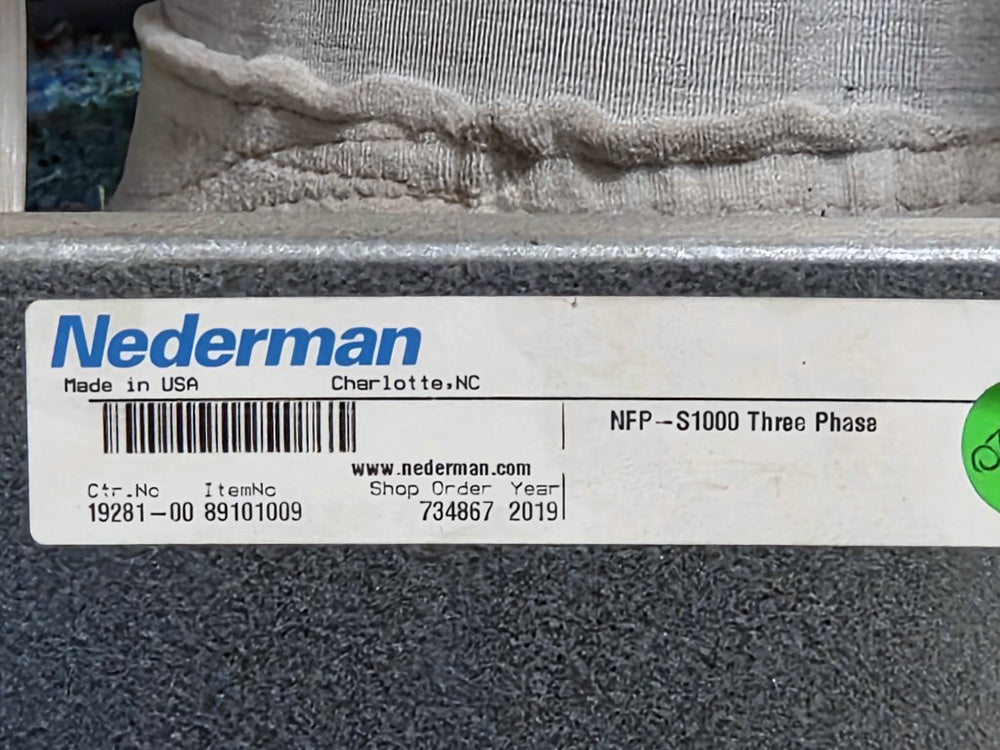 Used 2019 Nederman S-1000 Dust Collector with Dump Bin