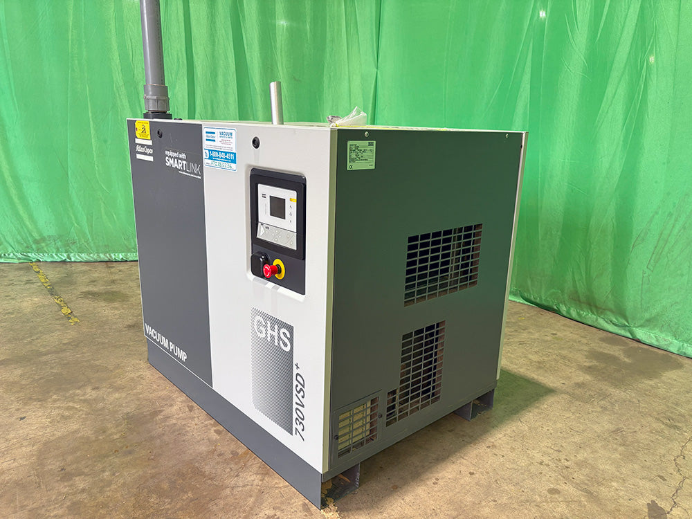 Used 2015 Atlas Copco Model GHS 730VSD Vacuum Pump S/N AP1850236