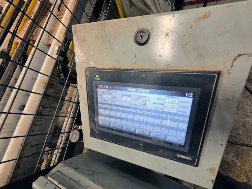 Used 2019 Doucet AGS-MFE Glue Applicator with Schmalz Overhead Lifter