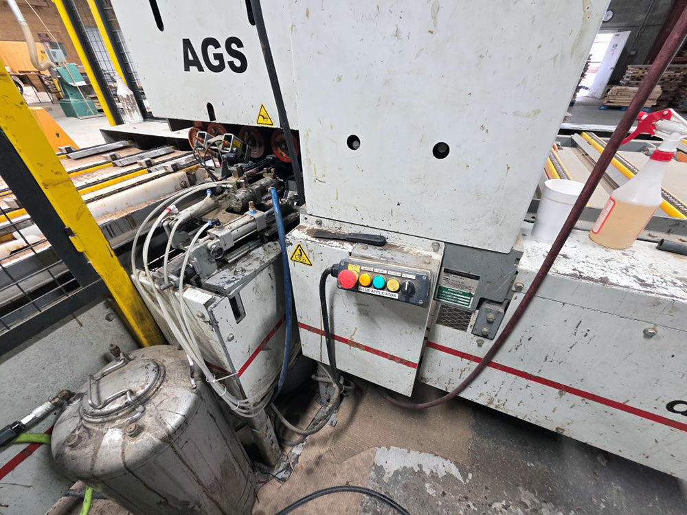 Used 2019 Doucet AGS-MFE Glue Applicator with Schmalz Overhead Lifter
