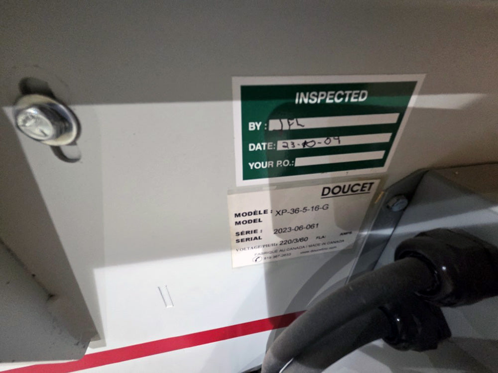 Used 2023 Doucet XPRS Model XP-36-5-16-G Return Conveyor