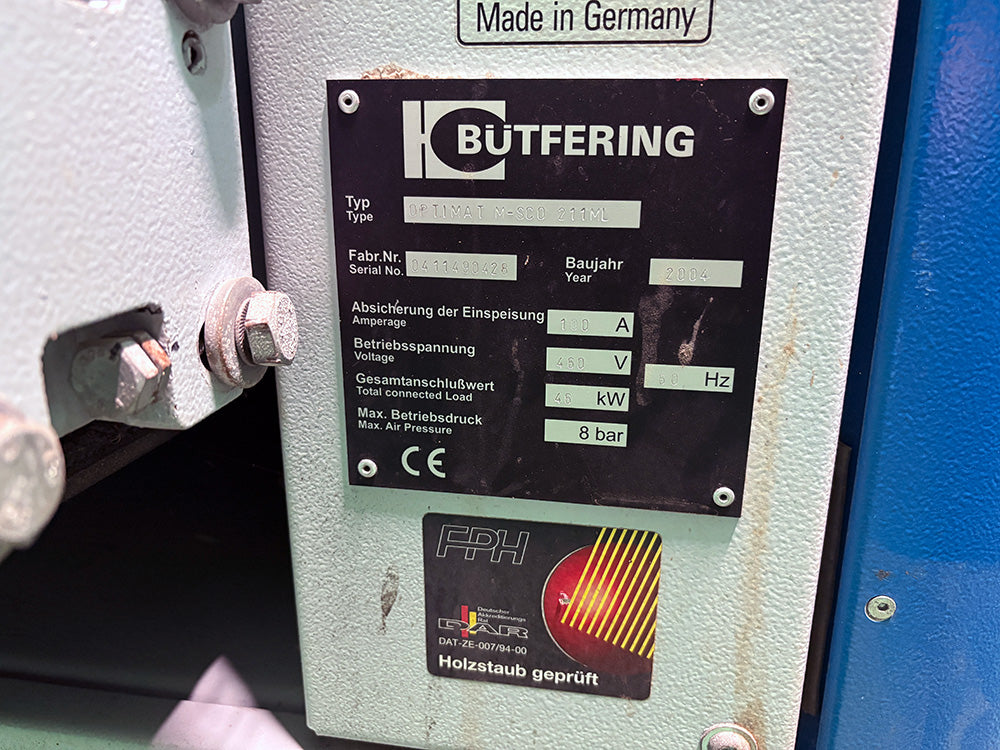 Used Butfering SCO 211 ML Combination Planer-Sander