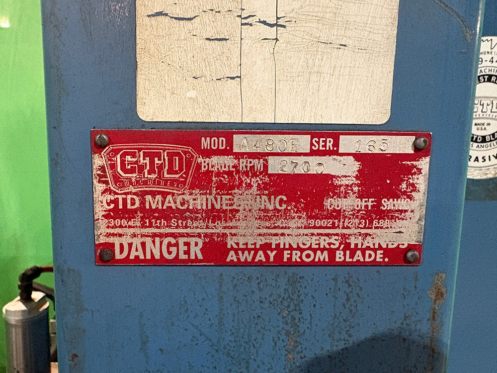 Used CTD "A480" Cut Off Saw