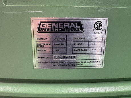 Used General Planer Model 30-010SM1