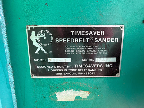 Used Timesaver Speedbelt Model 252-1 Single Head Wide Belt Sander