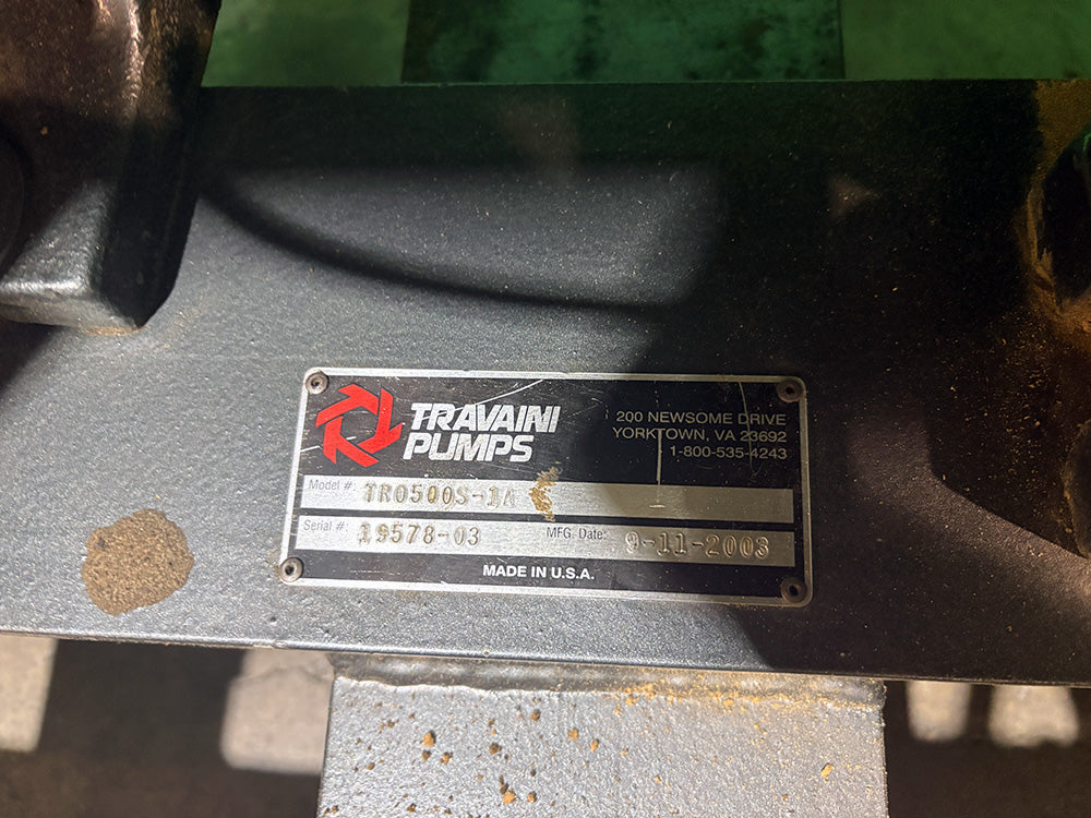Used Travaini TR0500S-1A Vacuum Pump