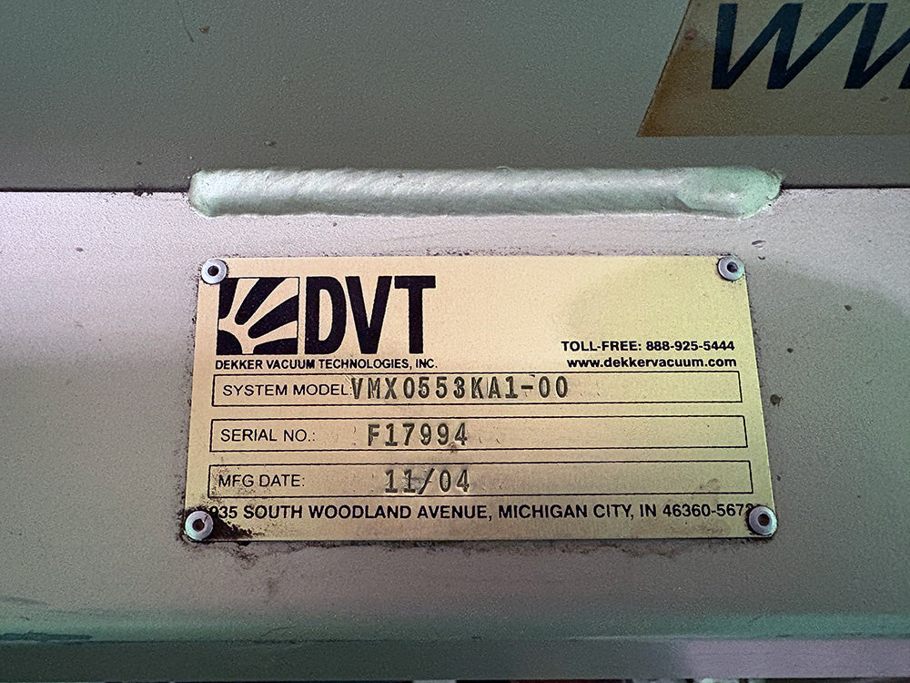 Used Dekker VMX0553KA1-00 Vacuum Pump