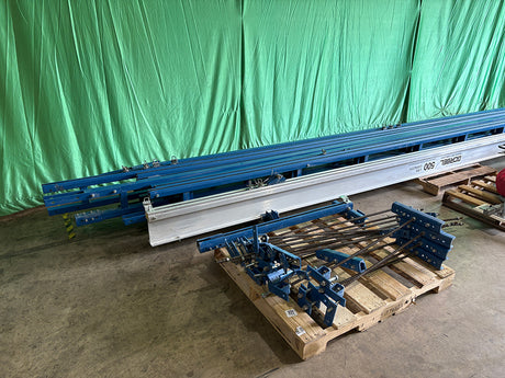 Used Vaculex Lifter with Vacuum Pump and Gorbel Ceiling Mounted Monorail