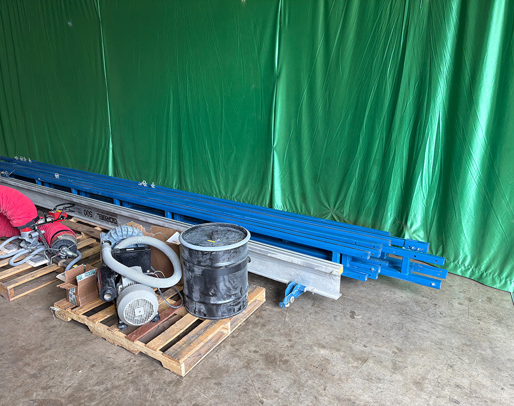 Used Vaculex Lifter with Vacuum Pump and Gorbel Ceiling Mounted Monorail