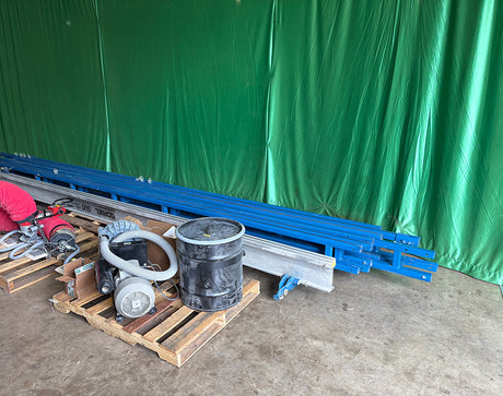 Used Vaculex Lifter with Vacuum Pump and Gorbel Ceiling Mounted Monorail