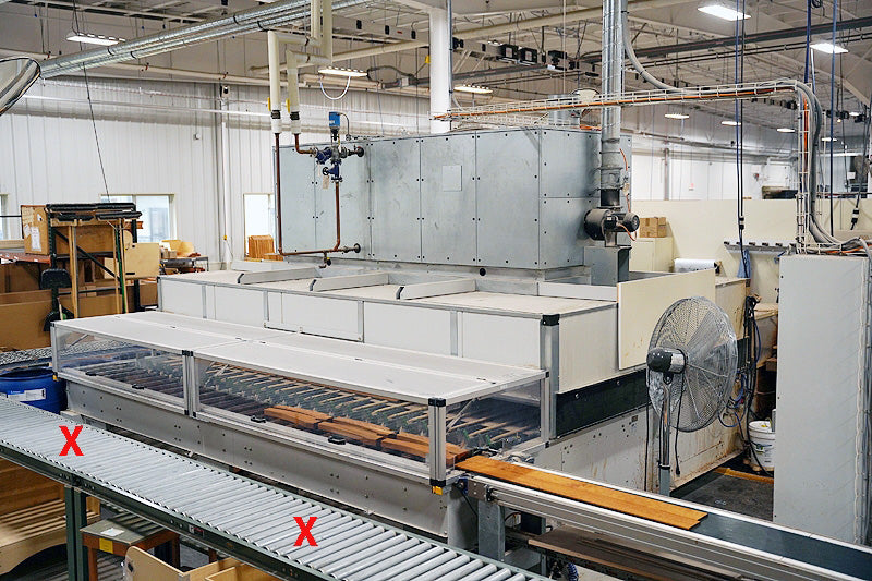 Used VENJAKOB "VENFLOW" STAINING LINE AND FLOW COATING MACHINE (2015)