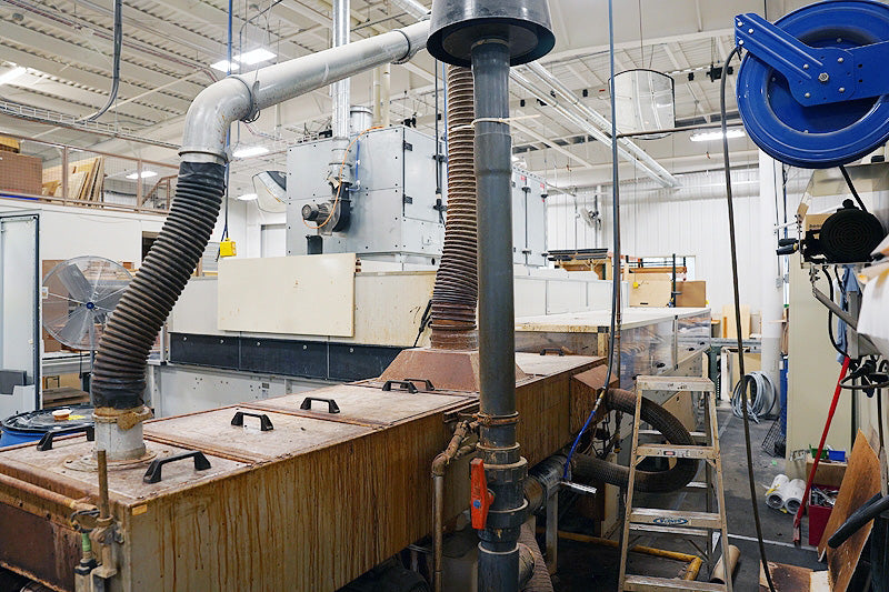 Used VENJAKOB "VENFLOW" STAINING LINE AND FLOW COATING MACHINE (2015)