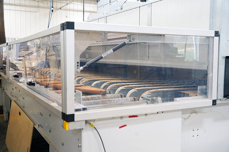 Used VENJAKOB "VENFLOW" STAINING LINE AND FLOW COATING MACHINE (2015)