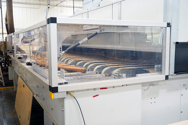 Used VENJAKOB "VENFLOW" STAINING LINE AND FLOW COATING MACHINE (2015)