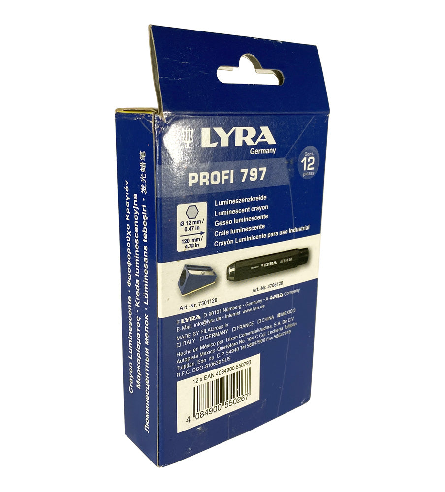 Lyra PROFI 797 Luminescent Marking Crayon (box of 12)