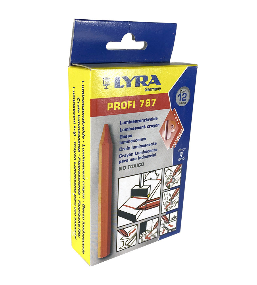 Lyra PROFI 797 Luminescent Marking Crayon (box of 12)