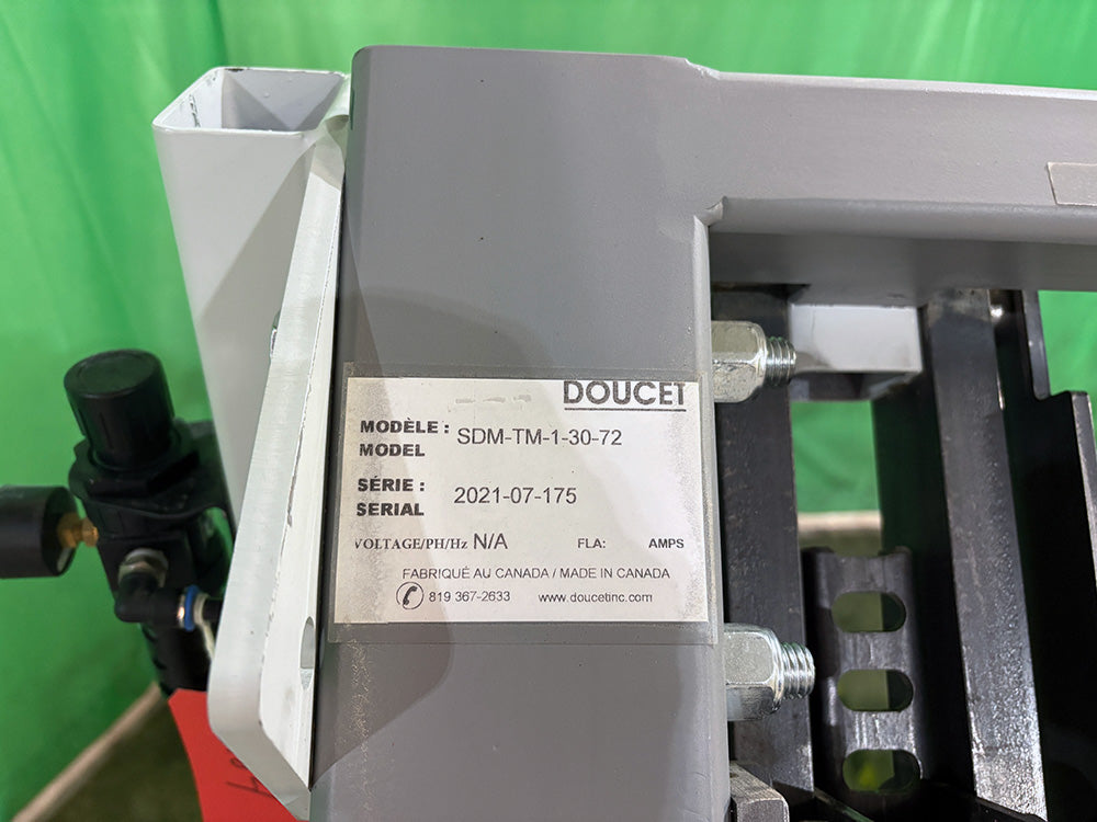 Doucet Used 2021 Doucet Clamp Model SDM-TM-1-30-72 – Highland Automation